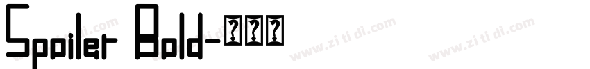 Spoiler Bold字体转换